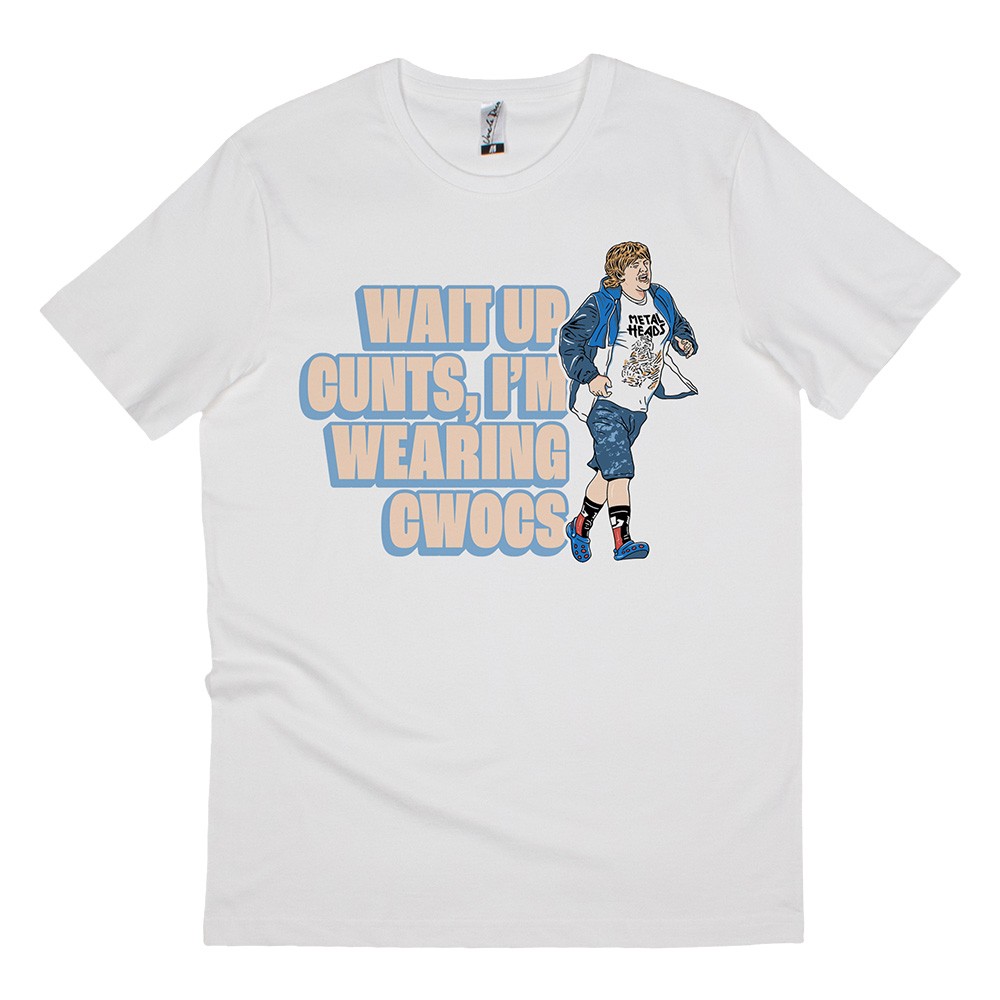 GAVIN WEARING CWOCS WHITE TEE GAVIN WEARING CWOCS WHITE TEE