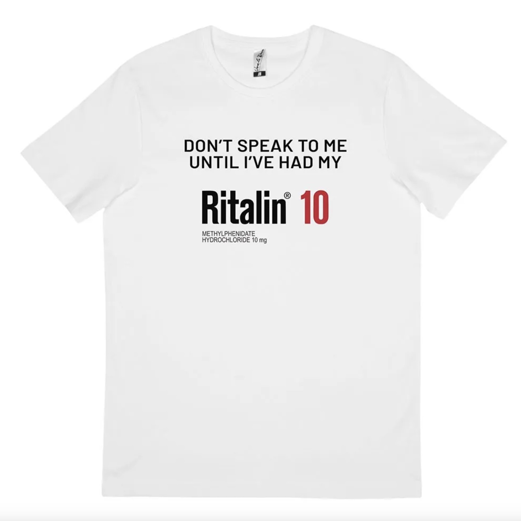 RITALIN WHITE TEE RITALIN WHITE TEE