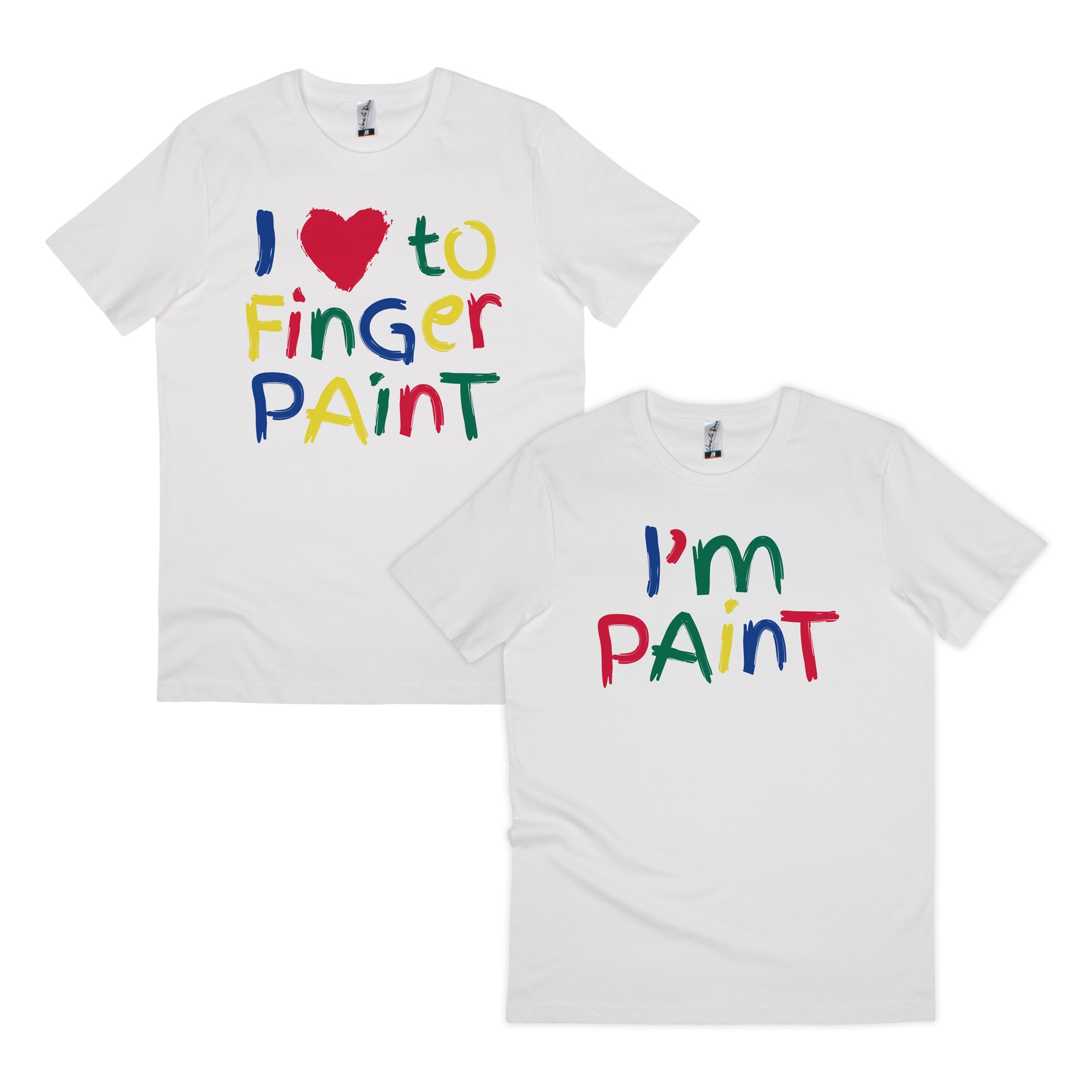 FINGER PAINT WHITE TEE COMBO FINGER PAINT WHITE TEE COMBO