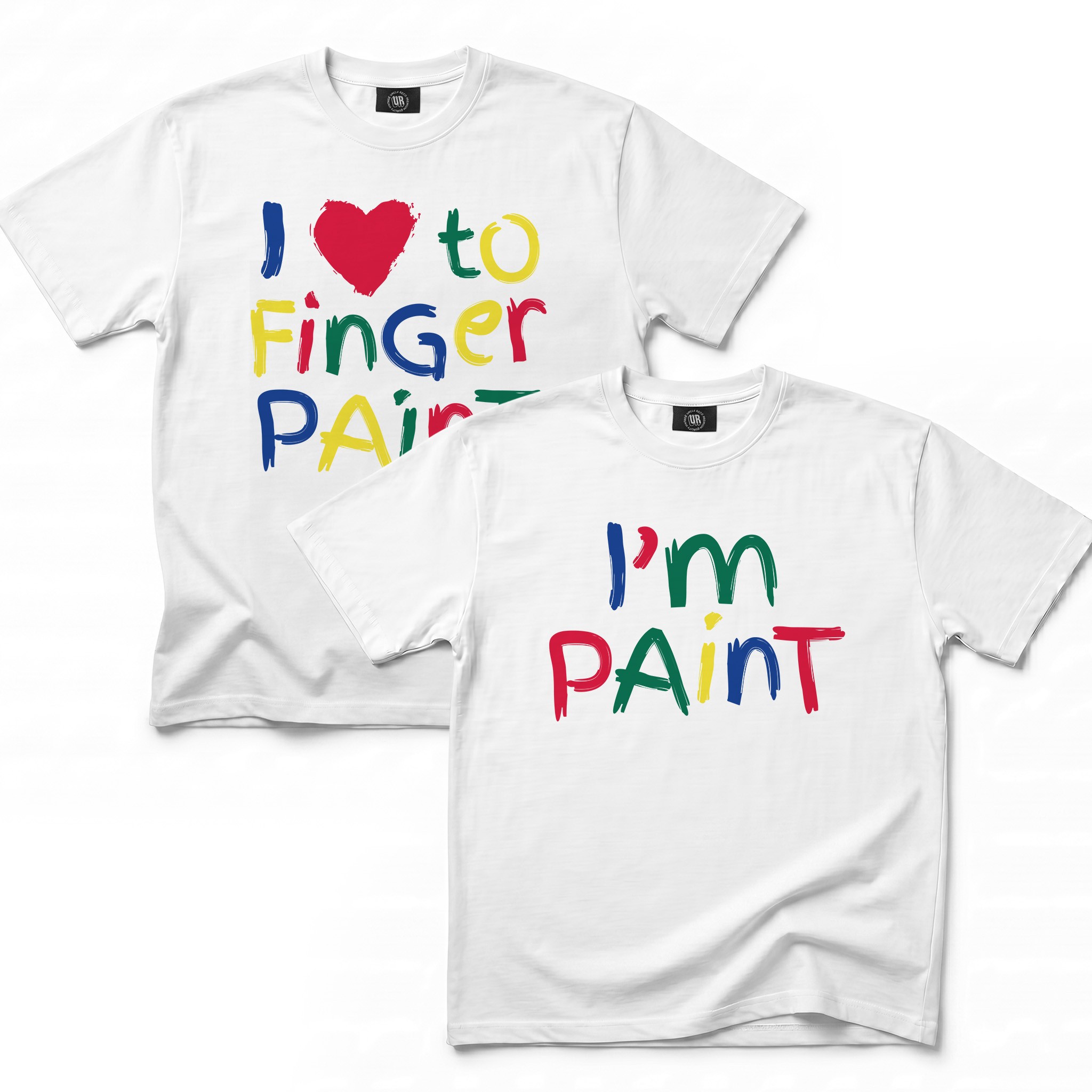 FINGER PAINT WHITE TEE COMBO FINGER PAINT WHITE TEE COMBO