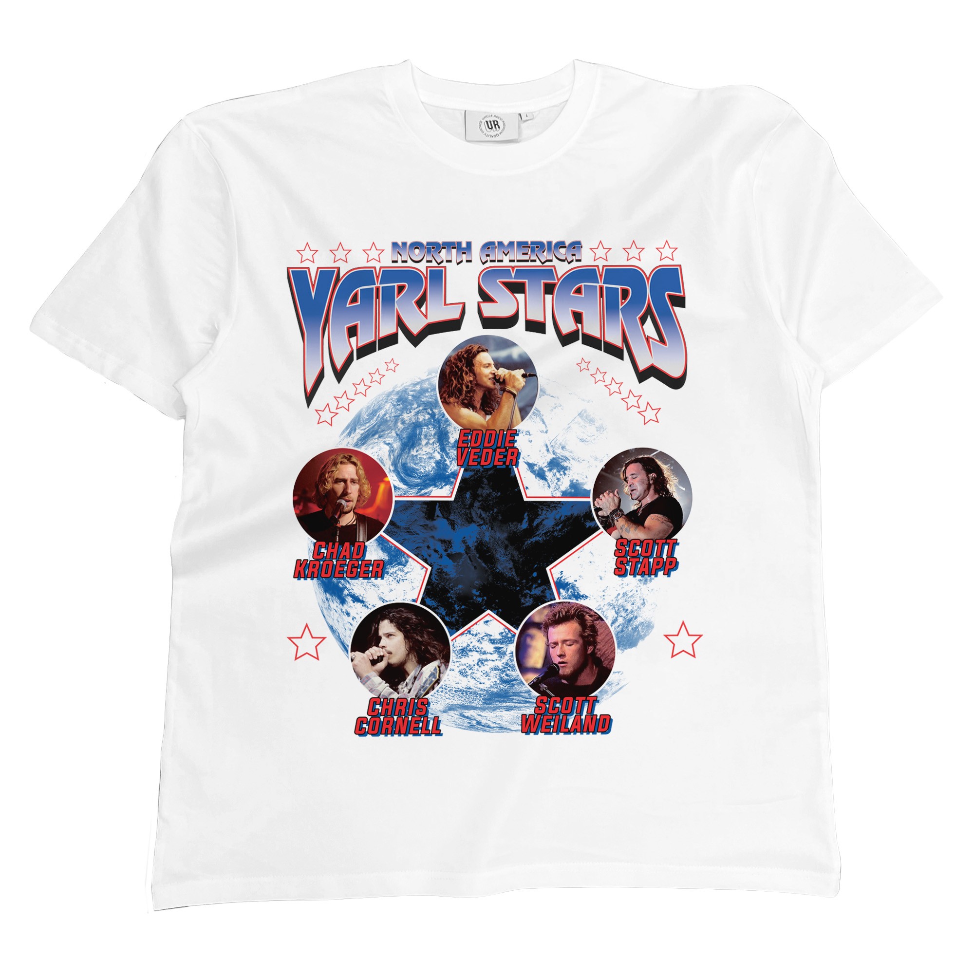 YARL STARS VINTAGE WHITE T-SHIRT YARL STARS VINTAGE WHITE T-SHIRT
