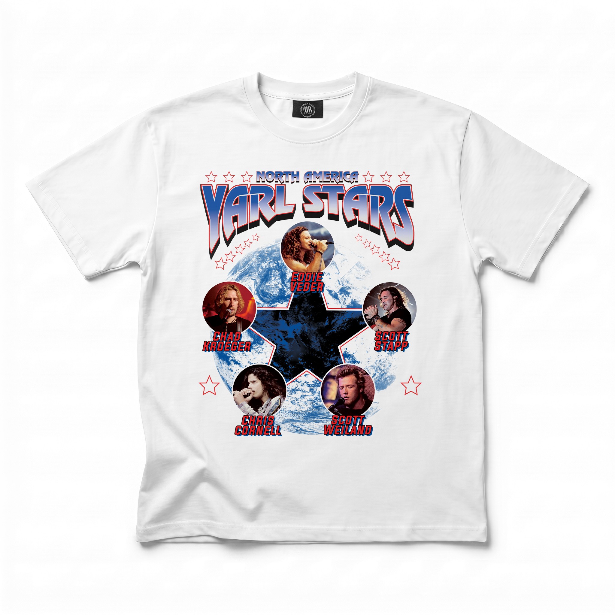 YARL STARS VINTAGE WHITE T-SHIRT YARL STARS VINTAGE WHITE T-SHIRT