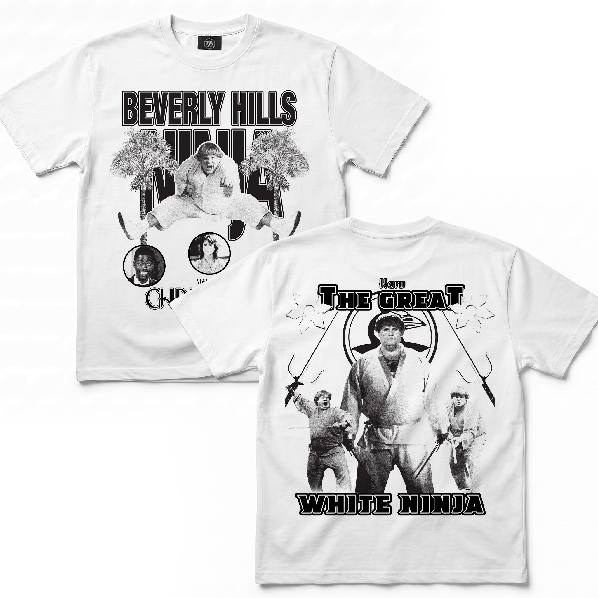 BEVERLY HILLS NINJA VINTAGE FRONT & BACK T-SHIRT BEVERLY HILLS NINJA VINTAGE FRONT & BACK T-SHIRT