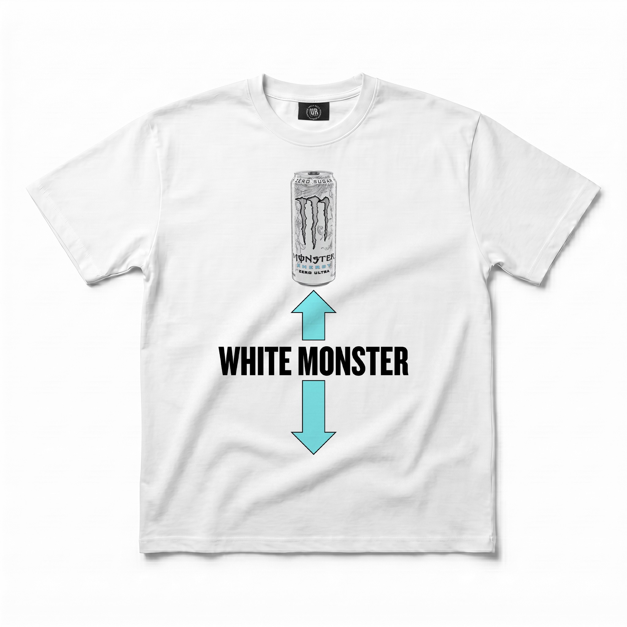 WHITE MONSTER WHITE TEE WHITE MONSTER WHITE TEE