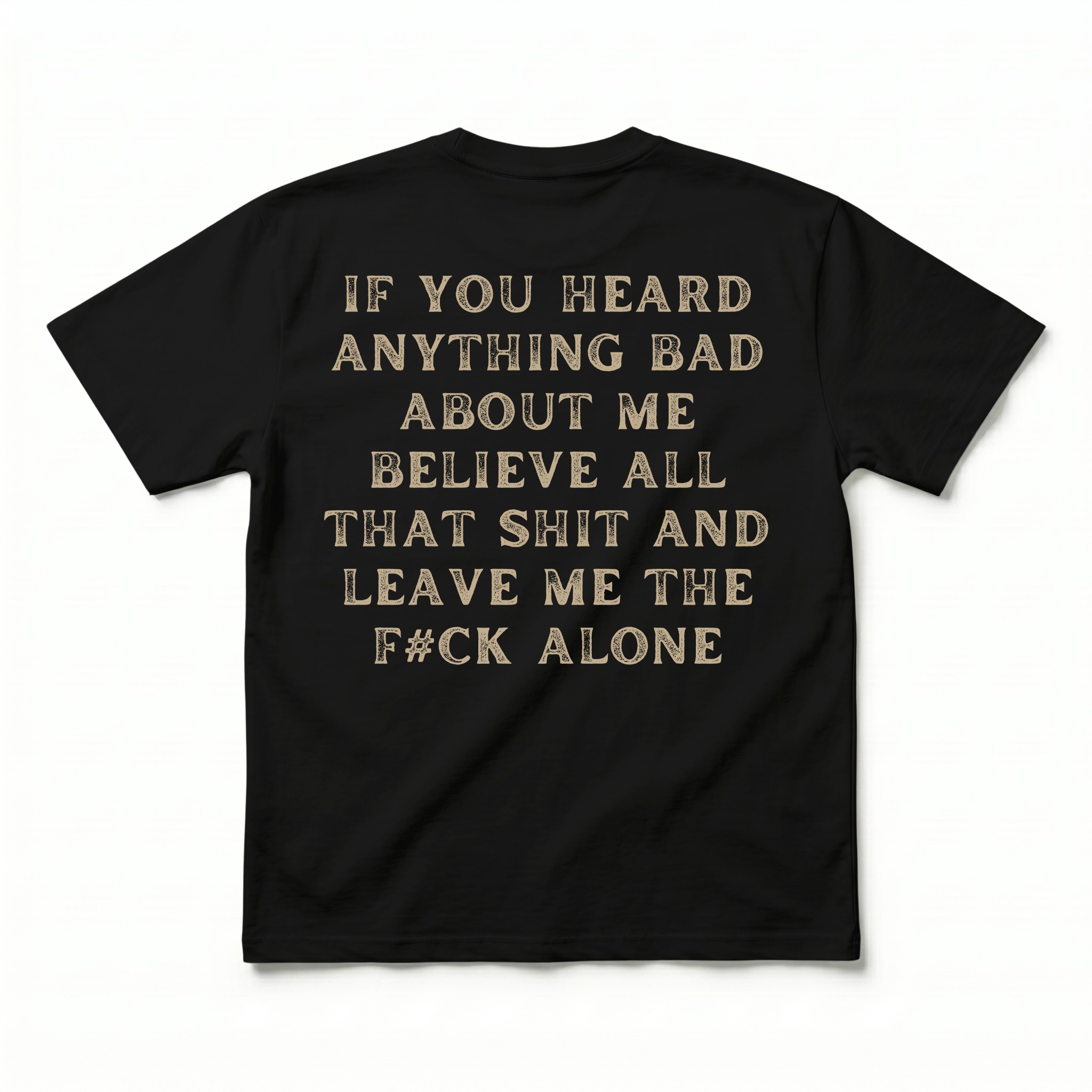 BELIEVE ALL THAT BACK PRINTED BLACK TEE BELIEVE ALL THAT BACK PRINTED BLACK TEE