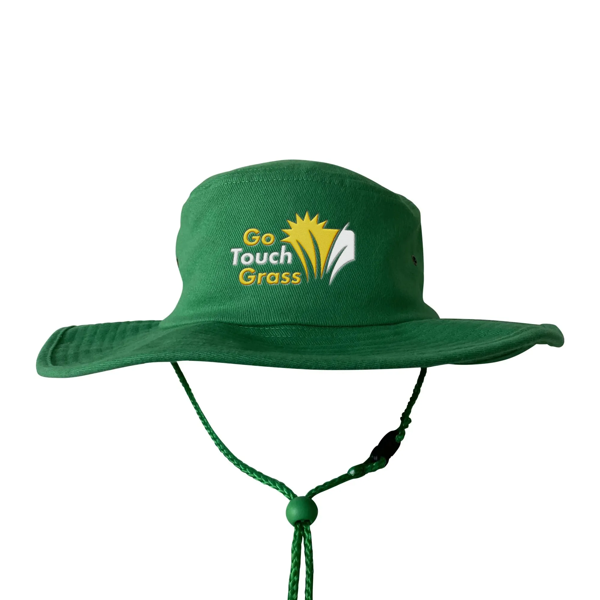 GO TOUCH GRASS GREEN WIDE BRIM HAT