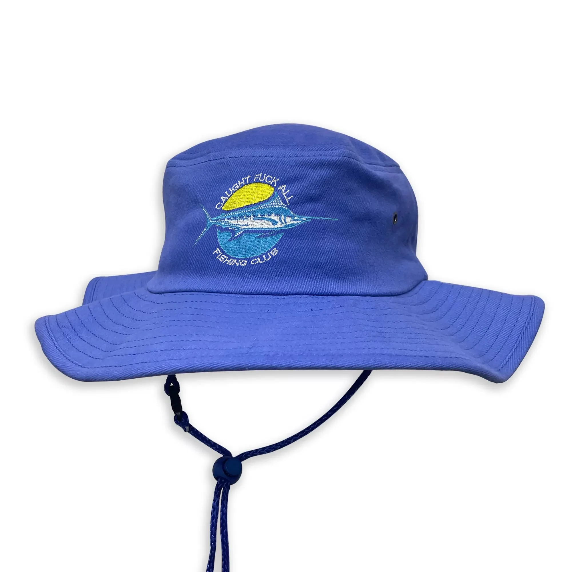 LIGHT BLUE FISHING CLUB WIDE BRIM HAT