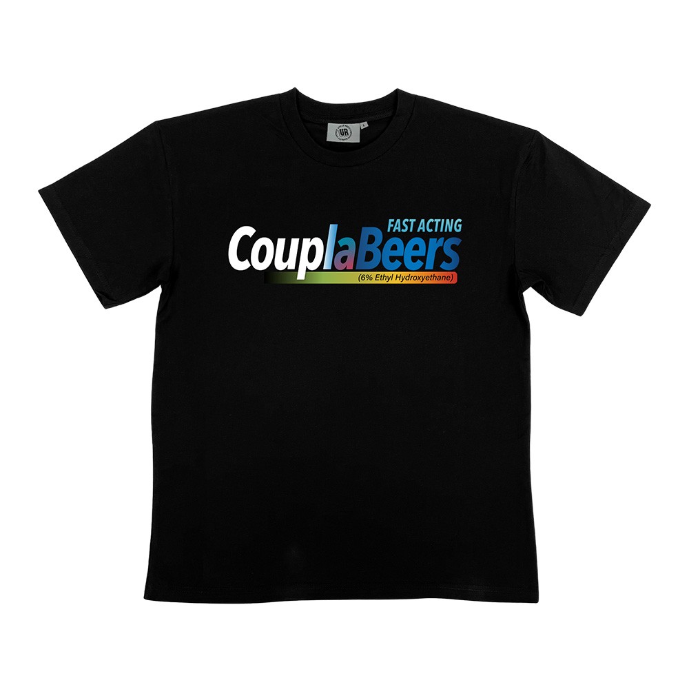 COUPLA BEERS BLACK TEE COUPLA BEERS BLACK TEE