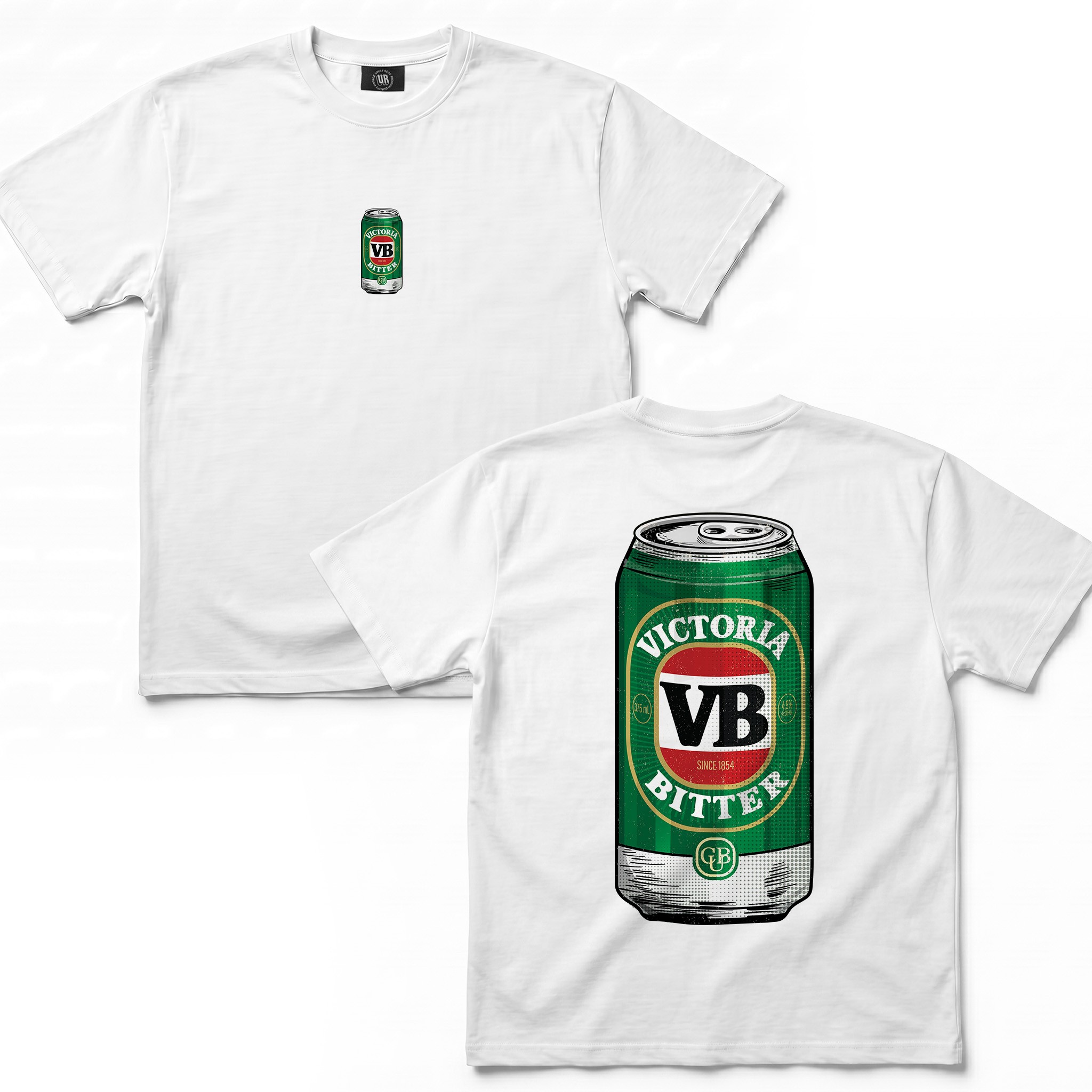 2010'S VB CAN FRONT & BACK WHITE TEE 2010'S VB CAN FRONT & BACK WHITE TEE