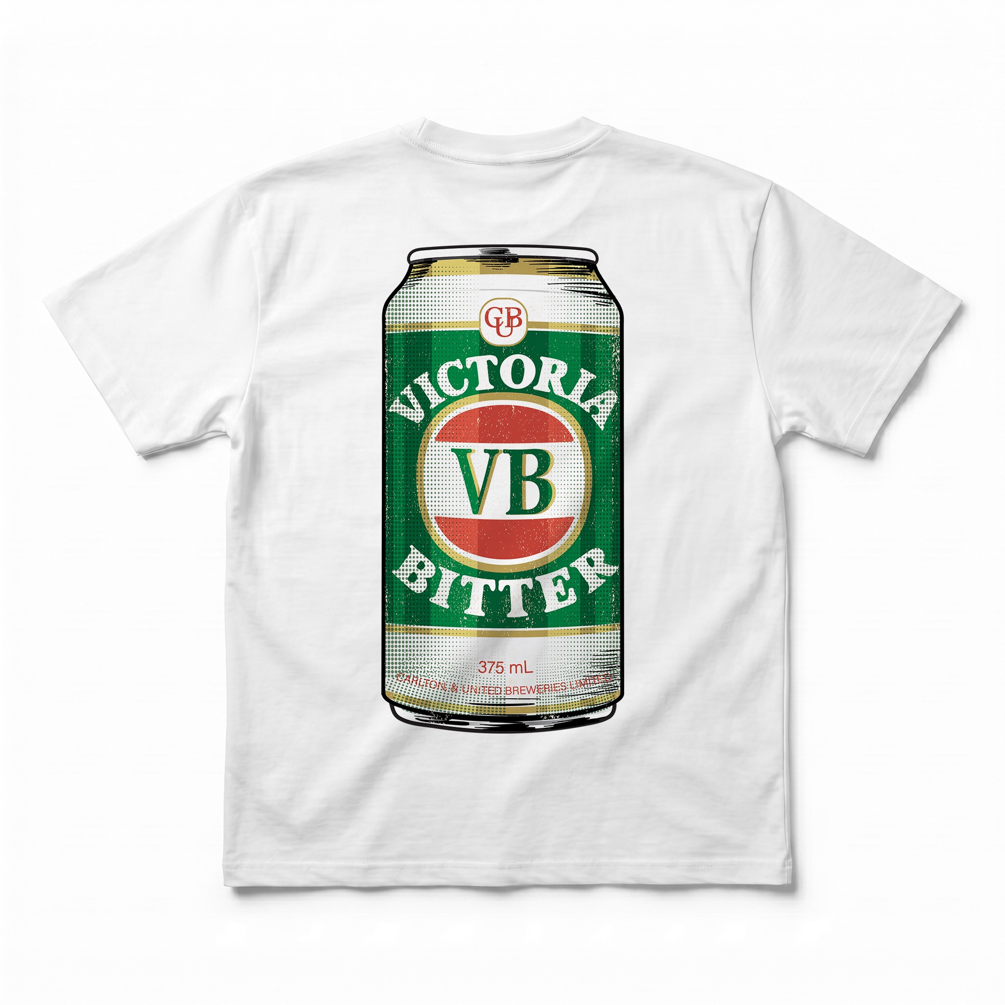 1980'S VB CAN FRONT & BACK WHITE TEE