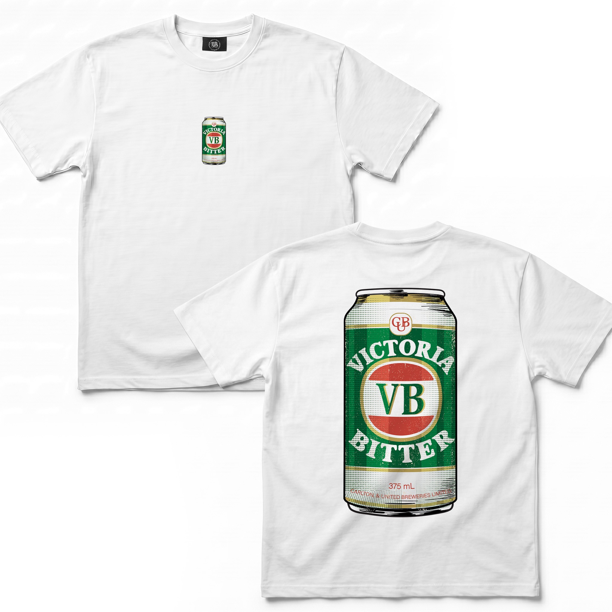 1980'S VB CAN FRONT & BACK WHITE TEE