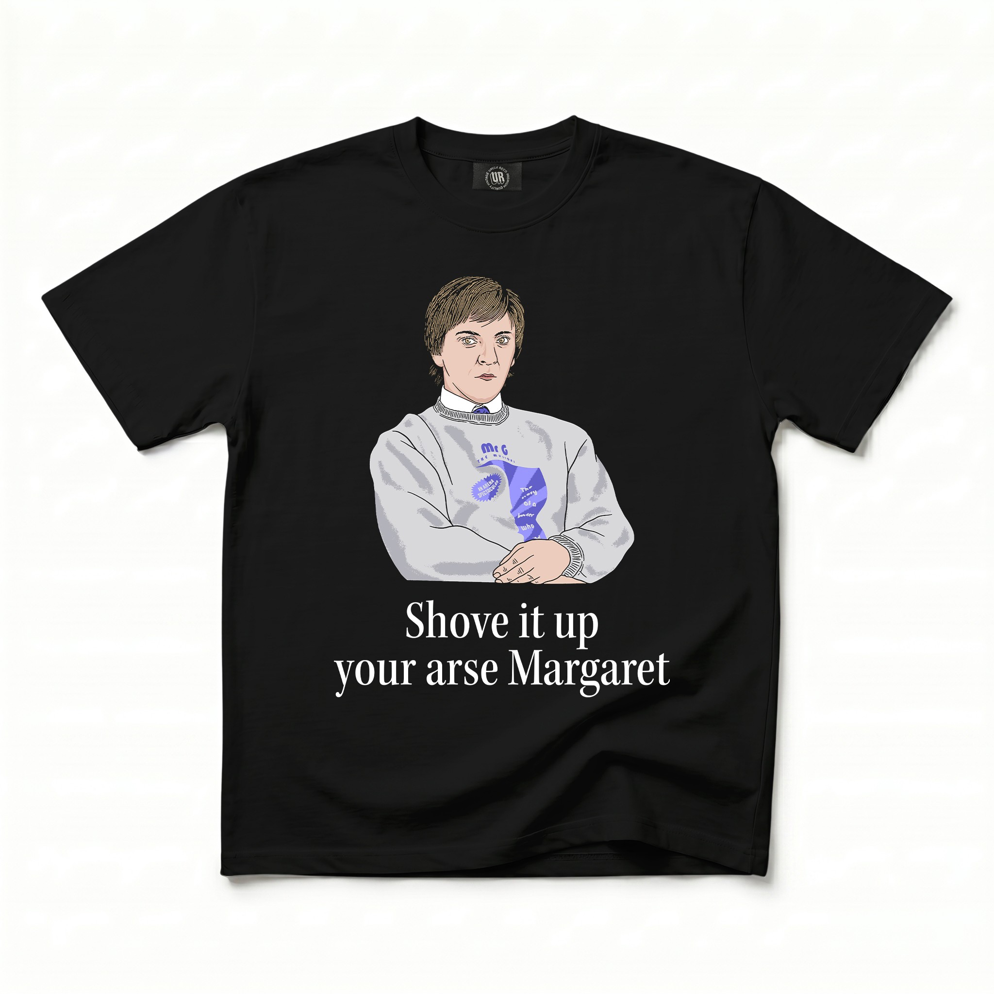 SHOVE IT MARGARET BLACK TEE SHOVE IT MARGARET BLACK TEE