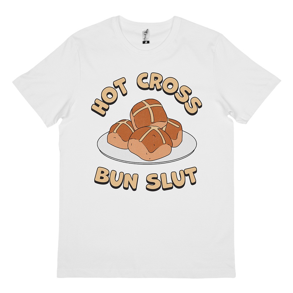 HOT CROSS BUN WHITE TEE HOT CROSS BUN WHITE TEE