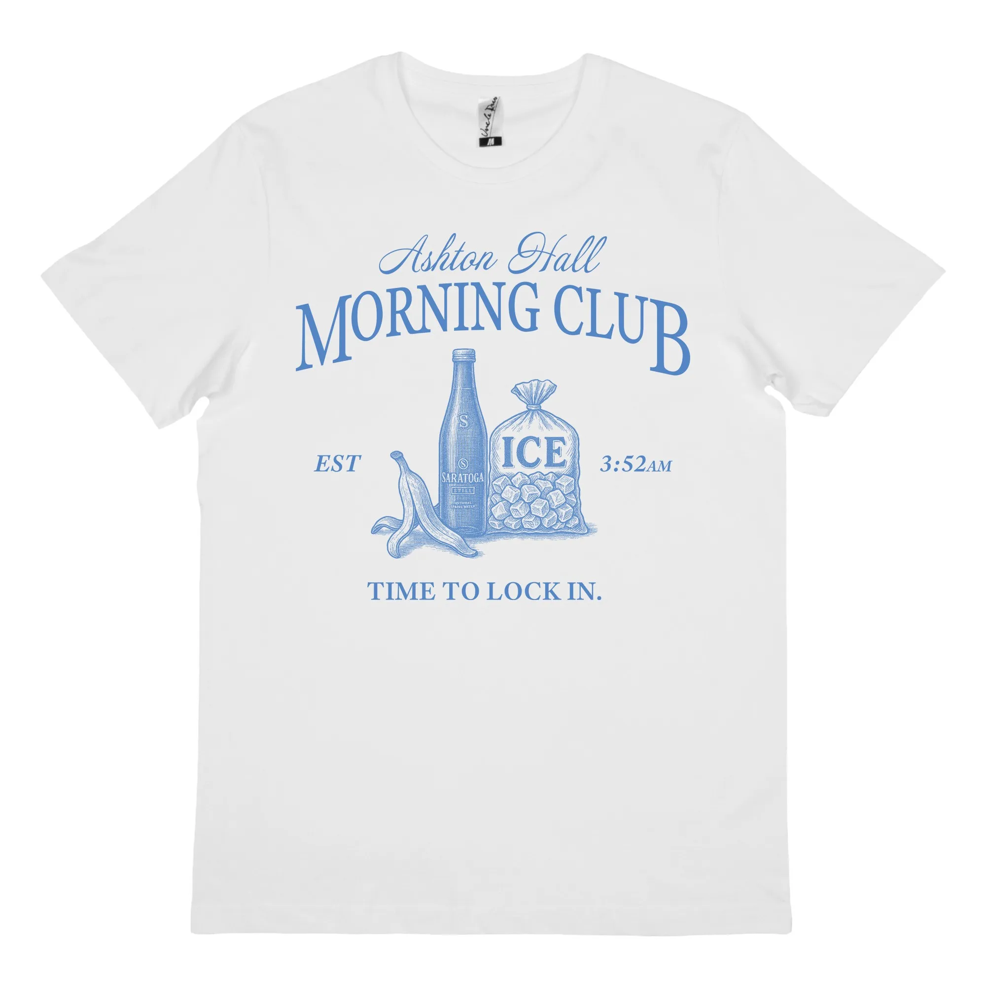 ASHTON HALL MORNING CLUB WHITE TEE