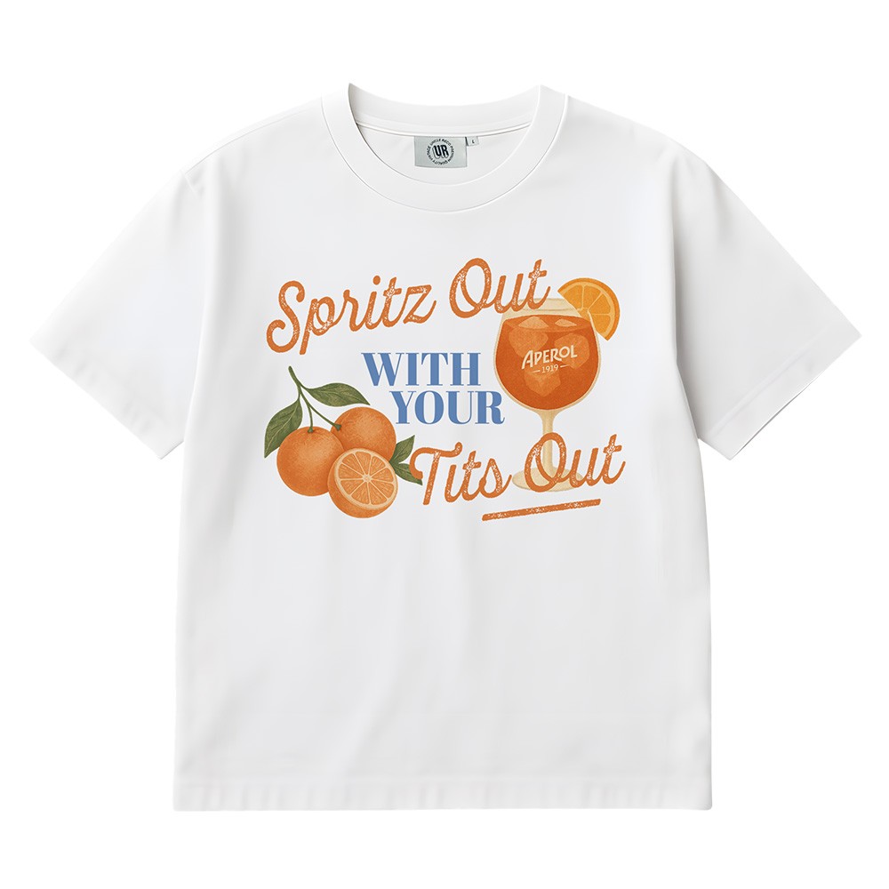 SPRITZ OUT WHITE TEE SPRITZ OUT WHITE TEE