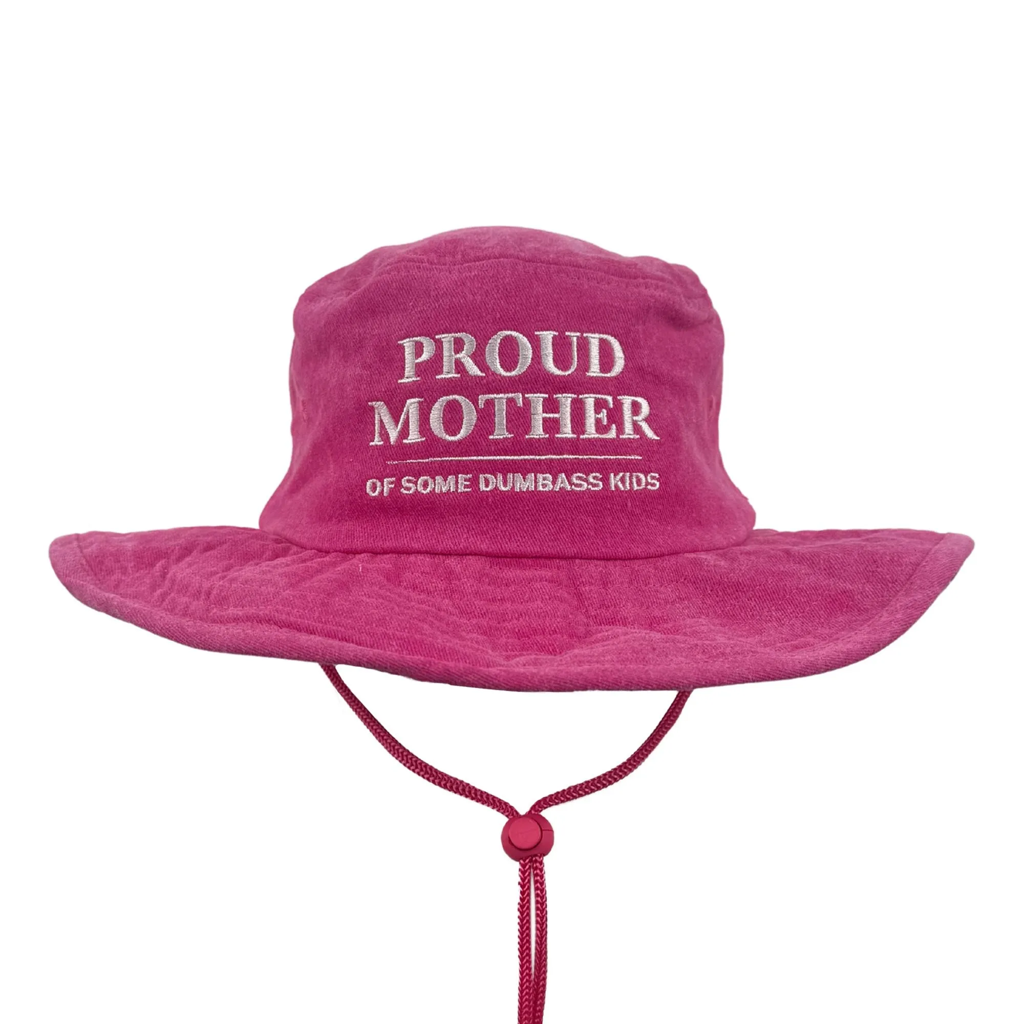 PROUD MOTHER PINK WIDE BRIM HAT