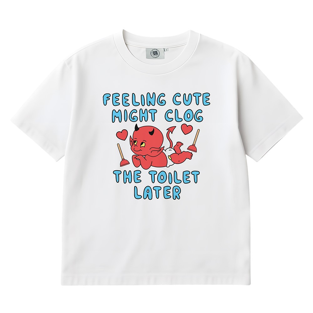 FEELING CUTE WHITE TEE FEELING CUTE WHITE TEE