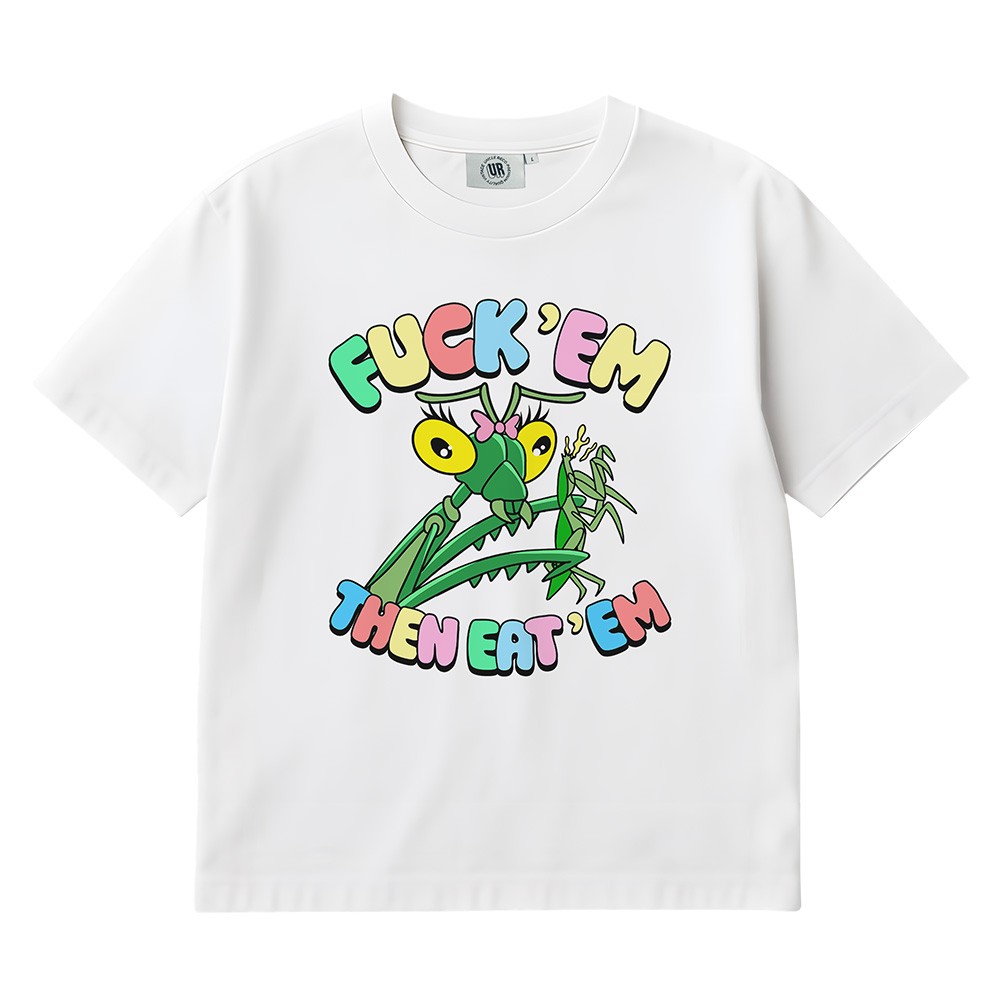 FUCK EM WHITE TEE FUCK EM WHITE TEE