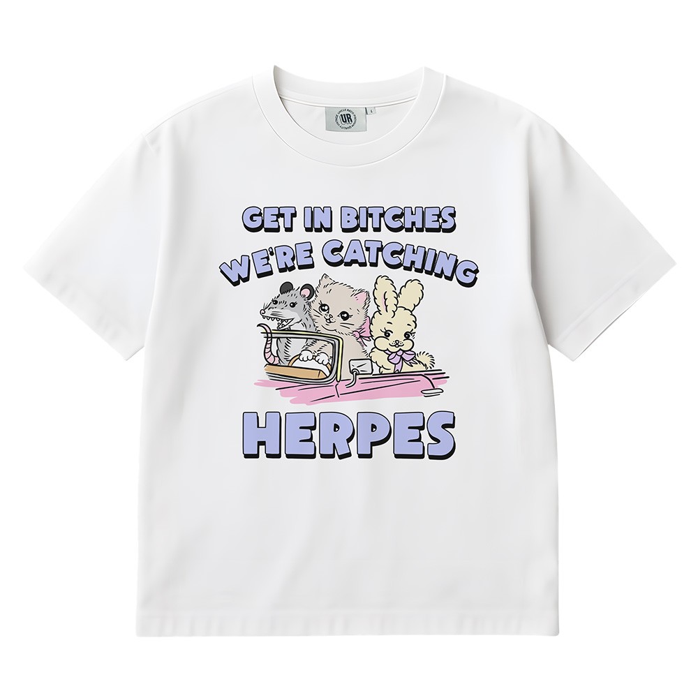 GET IN BITCHES WHITE TEE