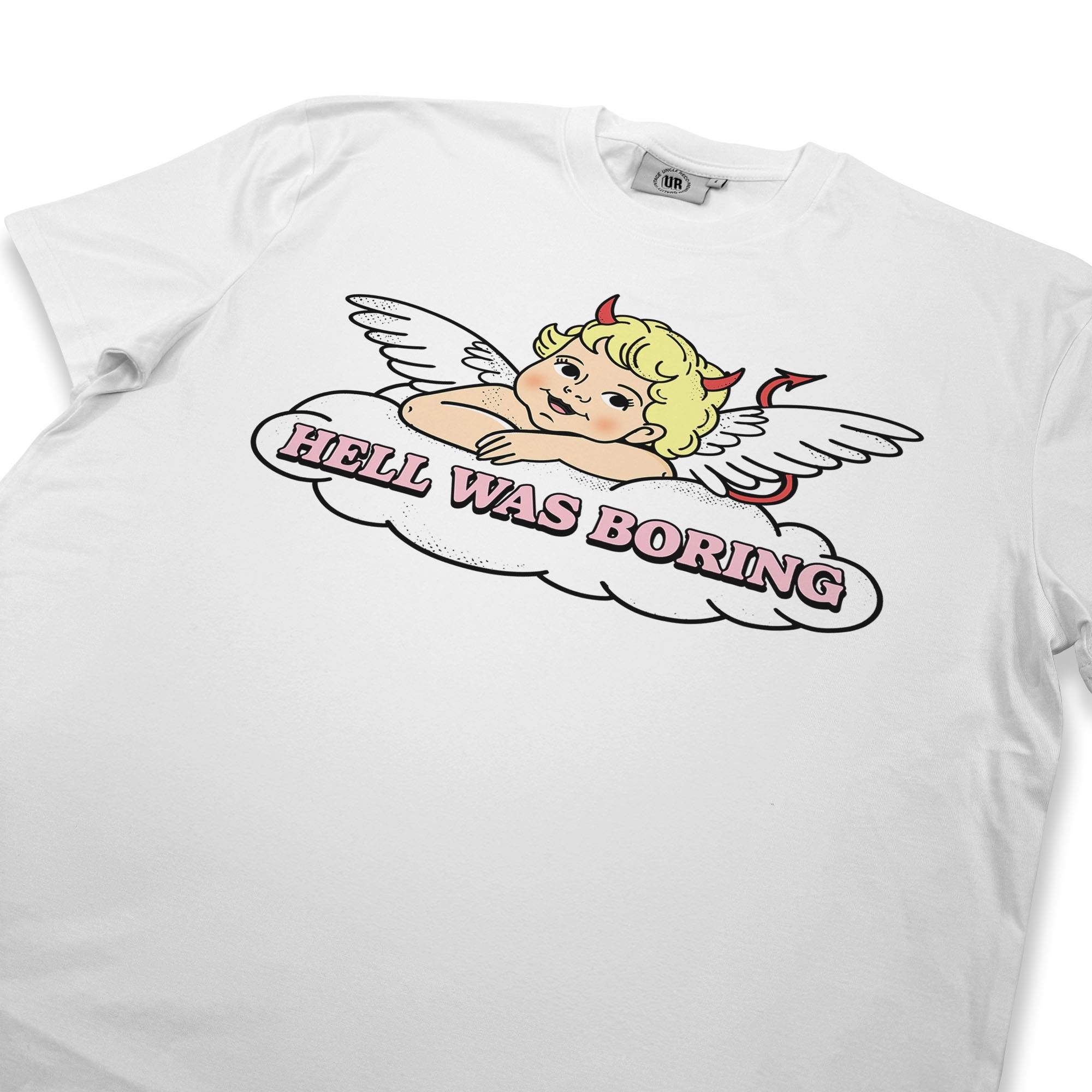 HELL WAS BORING WHITE TEE