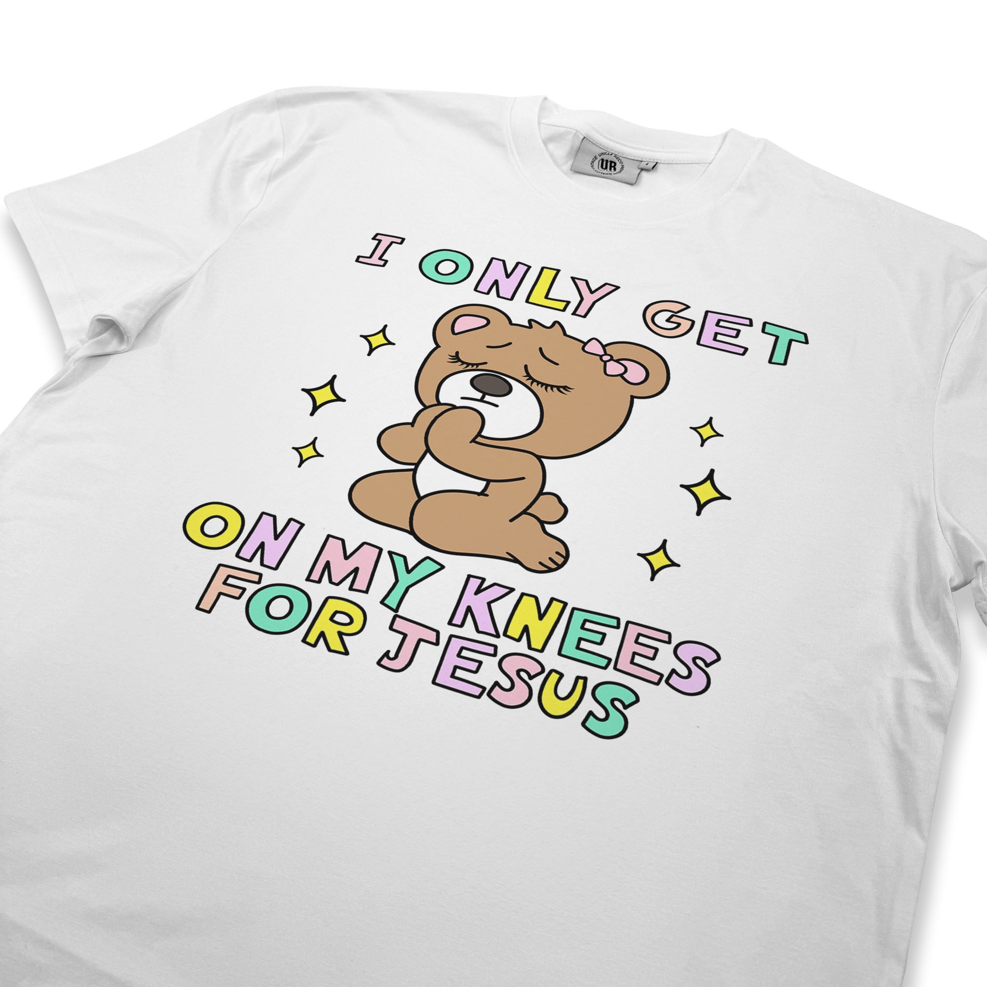 KNEES FOR JESUS WHITE TEE