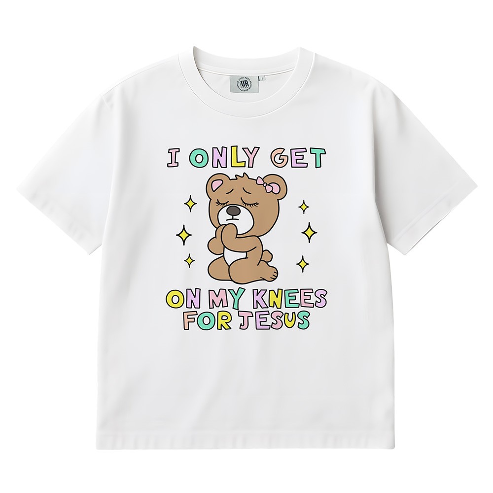 KNEES FOR JESUS WHITE TEE KNEES FOR JESUS WHITE TEE