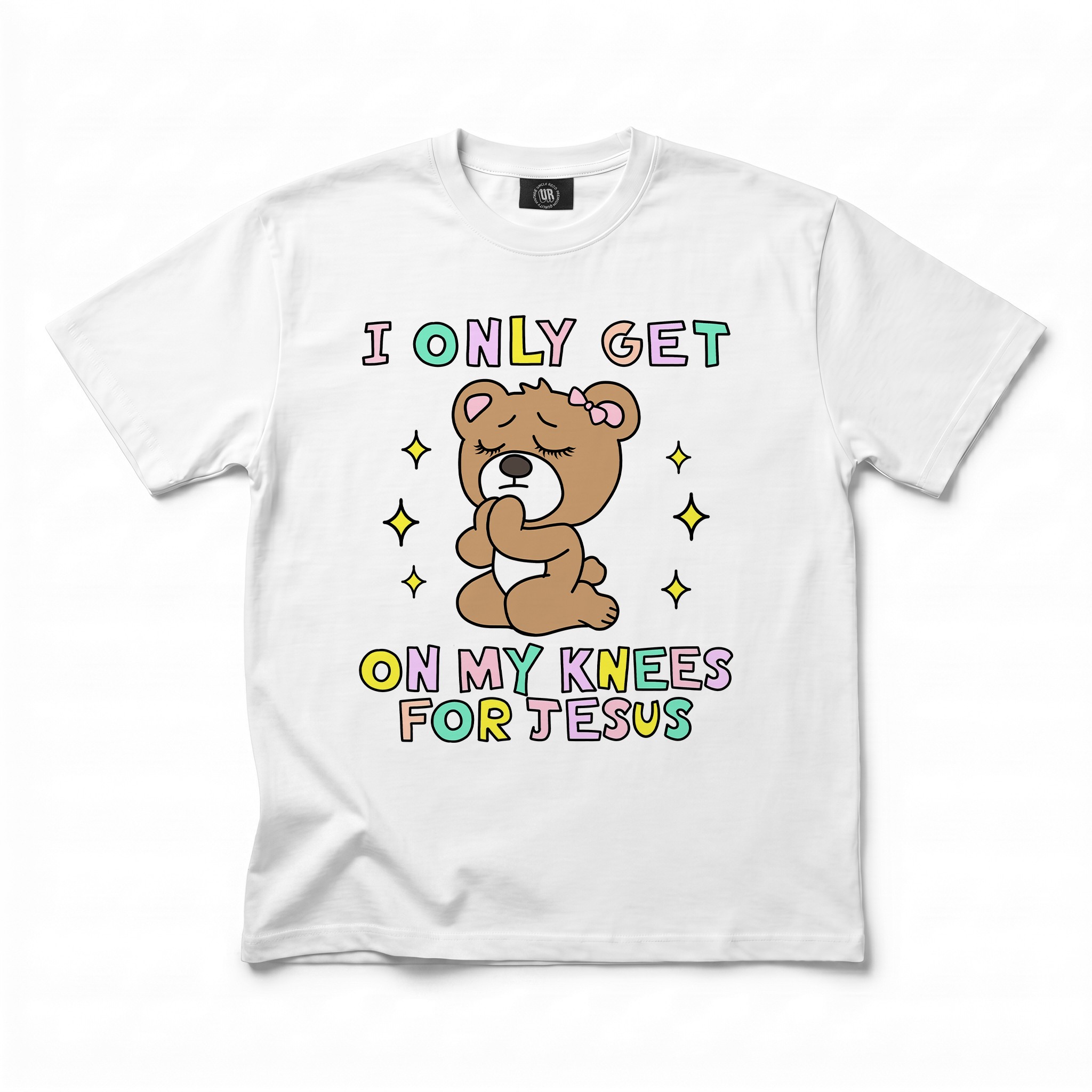 KNEES FOR JESUS WHITE TEE KNEES FOR JESUS WHITE TEE
