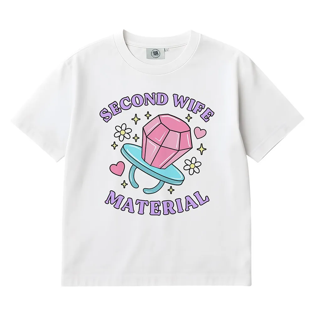 SECOND WIFE MATERIAL WHITE TEE