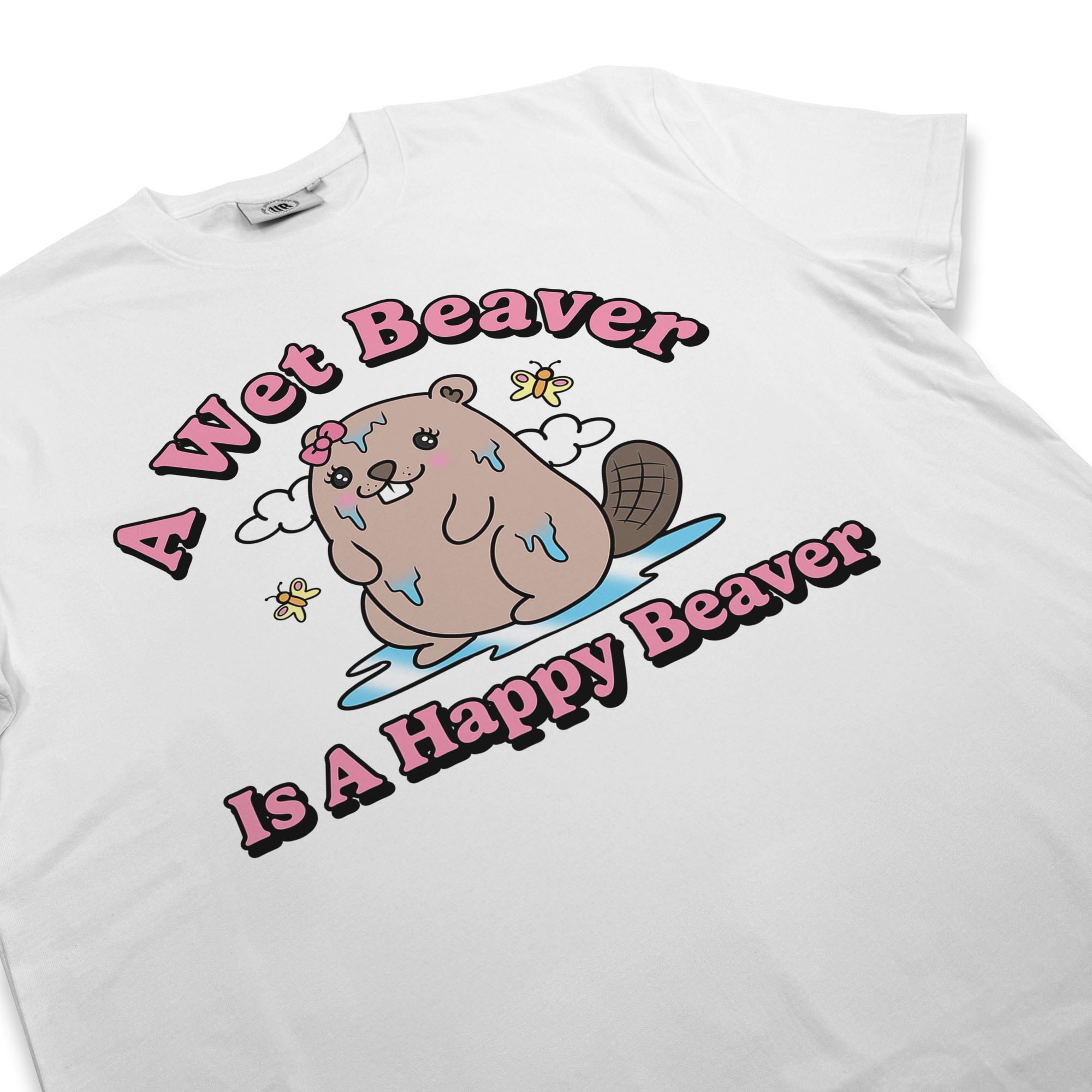 WET BEAVER WHITE TEE
