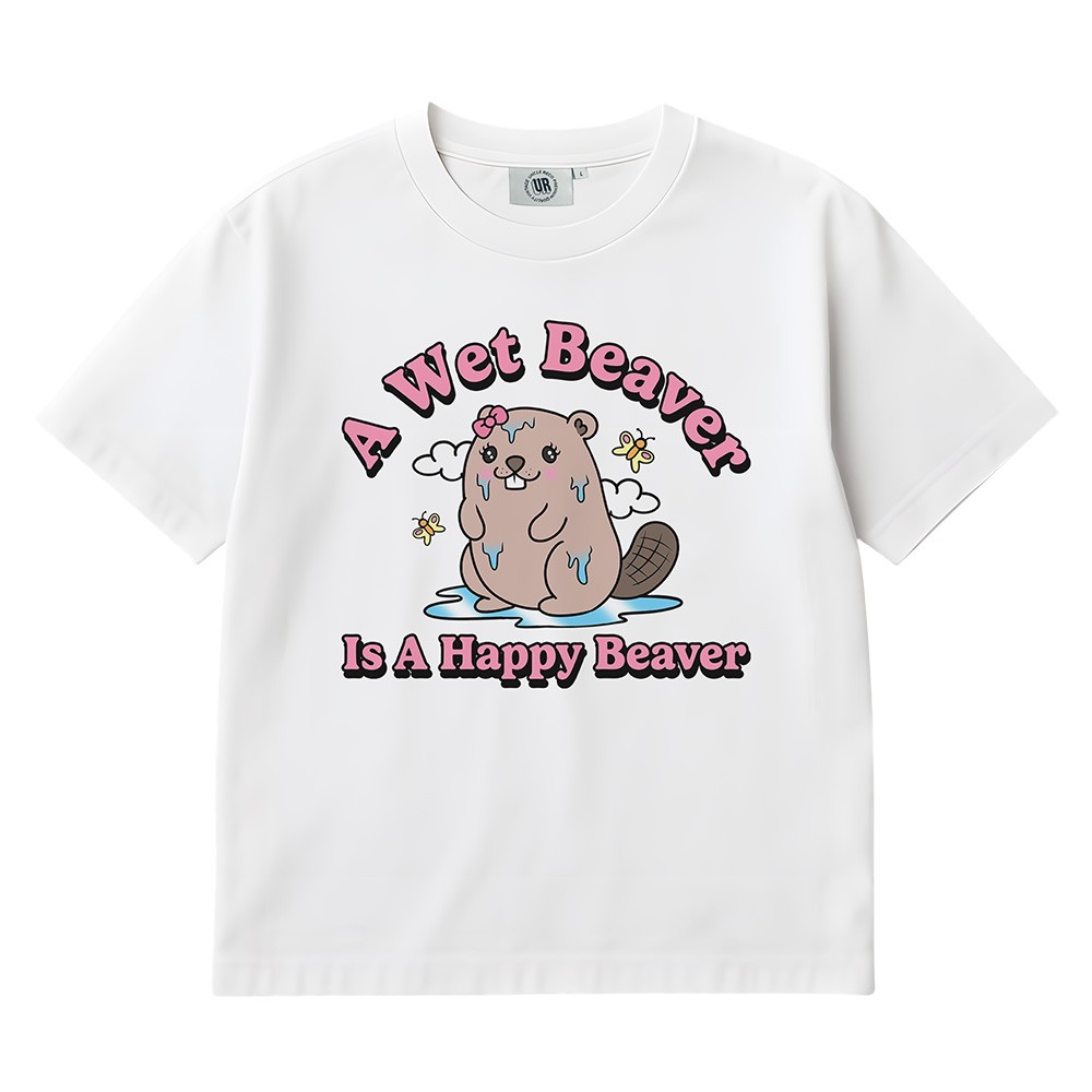WET BEAVER WHITE TEE WET BEAVER WHITE TEE