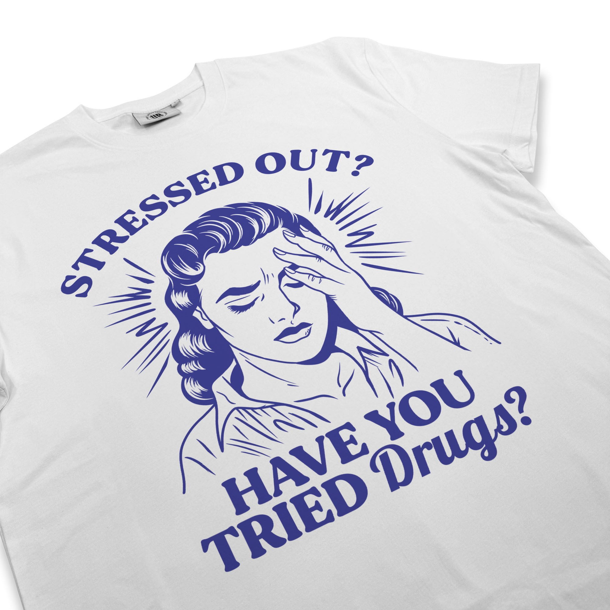 STRESSED OUT WHITE TEE
