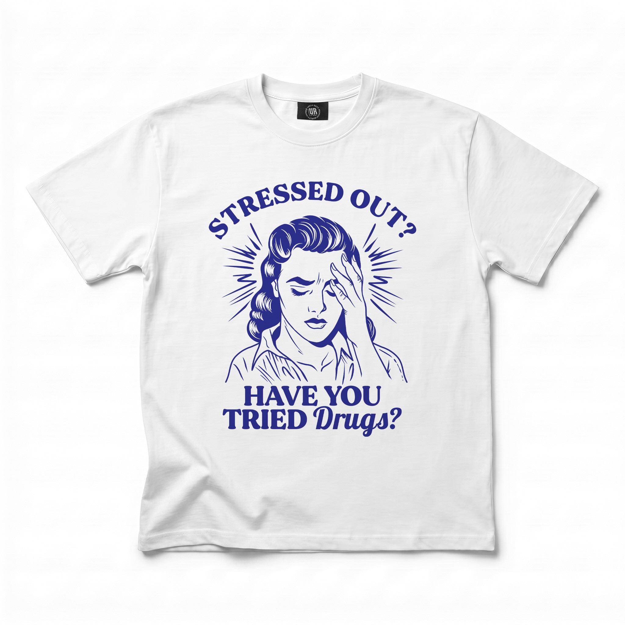 STRESSED OUT WHITE TEE STRESSED OUT WHITE TEE