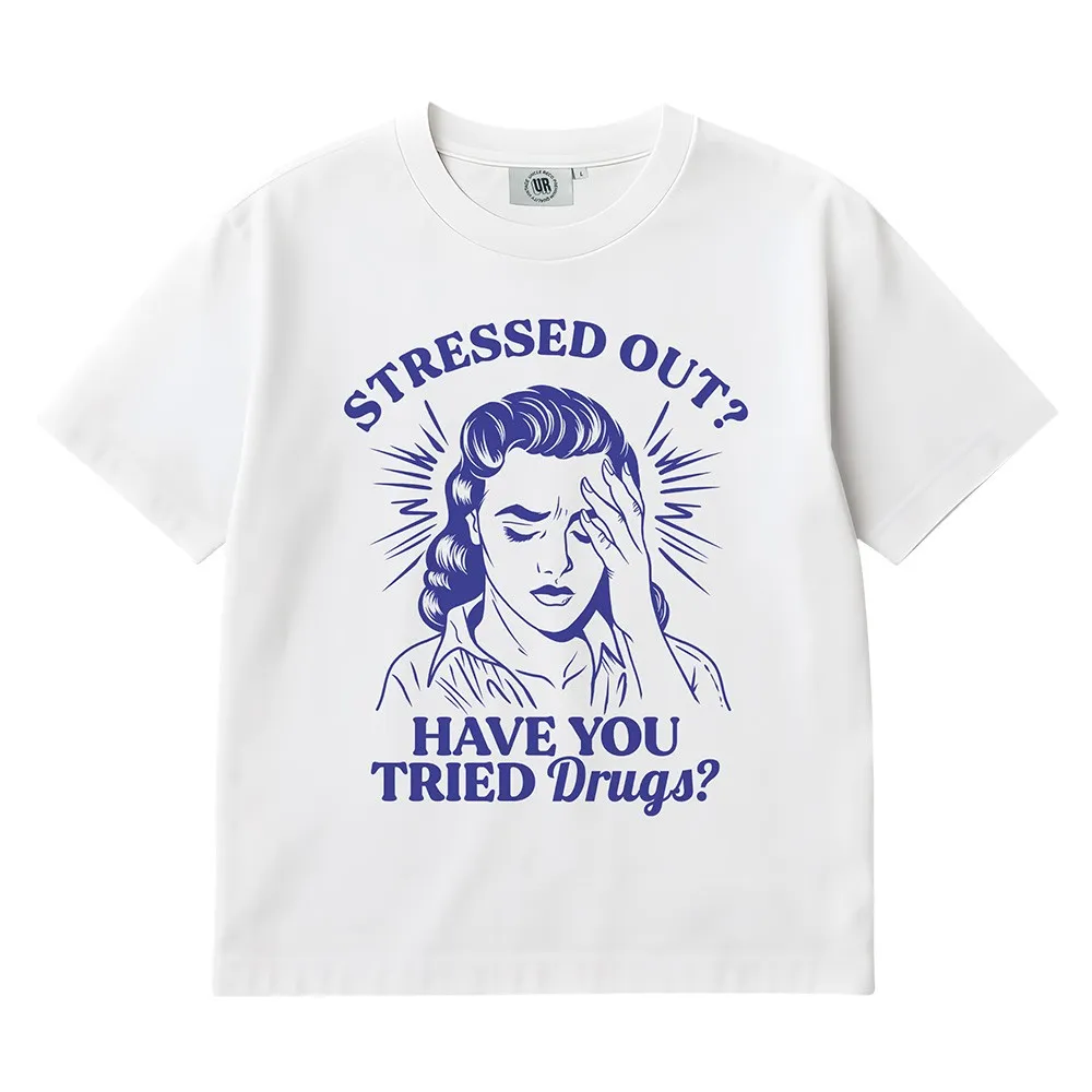 STRESSED OUT WHITE TEE