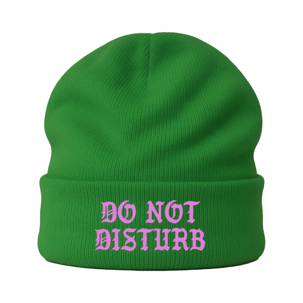 GREEN DO NOT DISTURB BEANIE