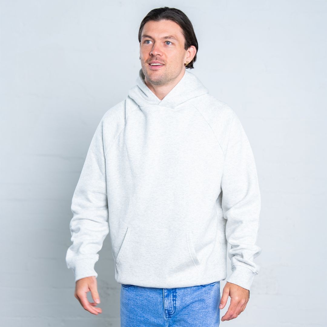 WHITE MARLE PREMIUM BLANK UNISEX HOODIE