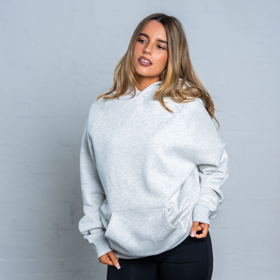 WHITE MARLE PREMIUM BLANK UNISEX HOODIE