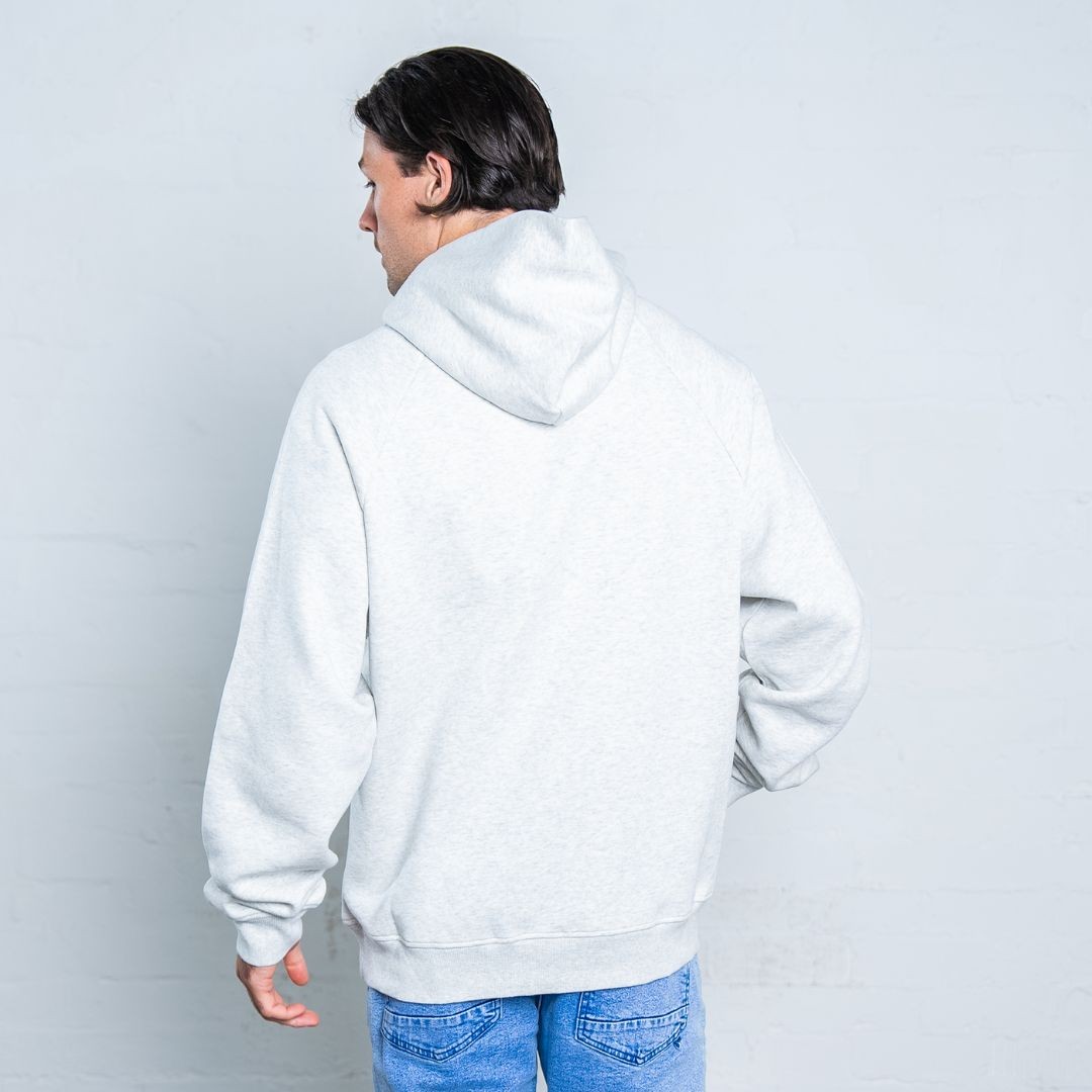 WHITE MARLE PREMIUM BLANK UNISEX HOODIE