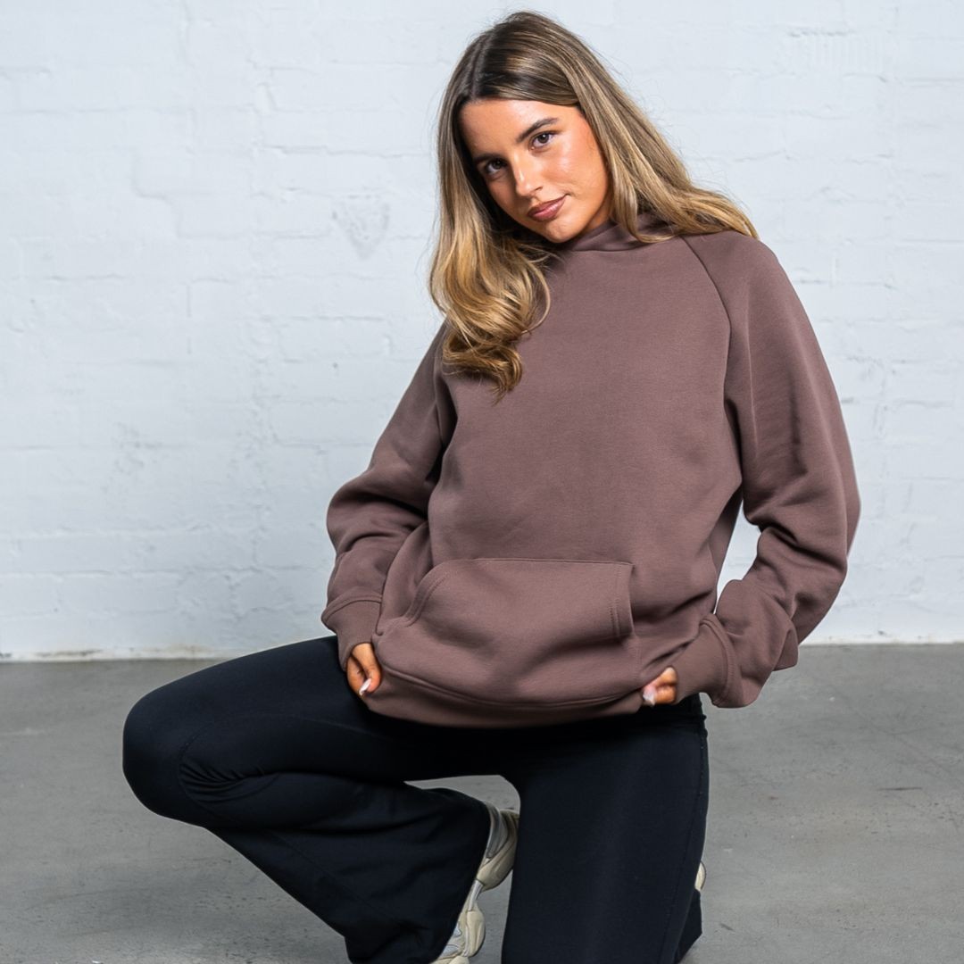 DARK BROWN PREMIUM BLANK UNISEX HOODIE