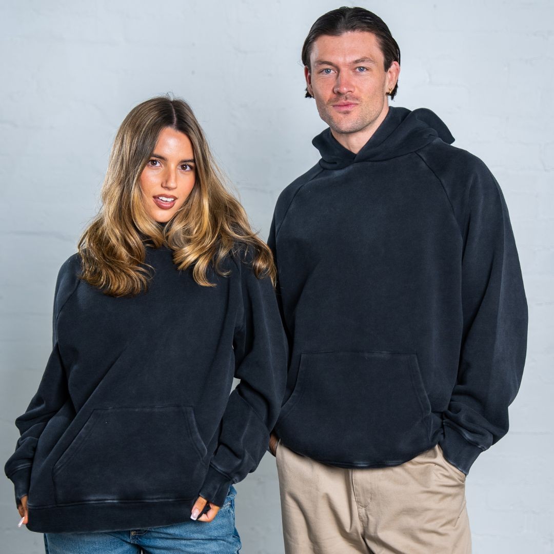VINTAGE BLACK PREMIUM BLANK UNISEX HOODIE