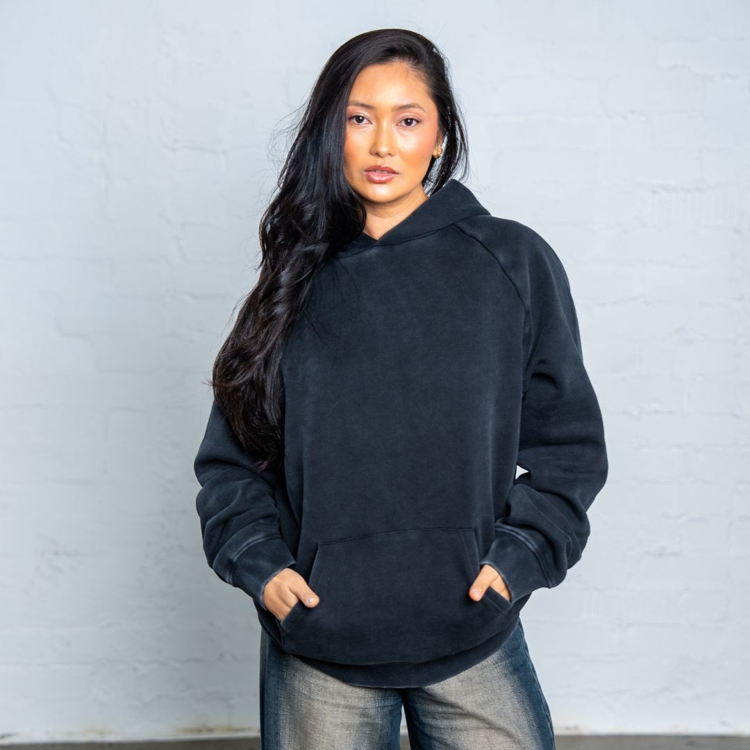 VINTAGE BLACK PREMIUM BLANK UNISEX HOODIE