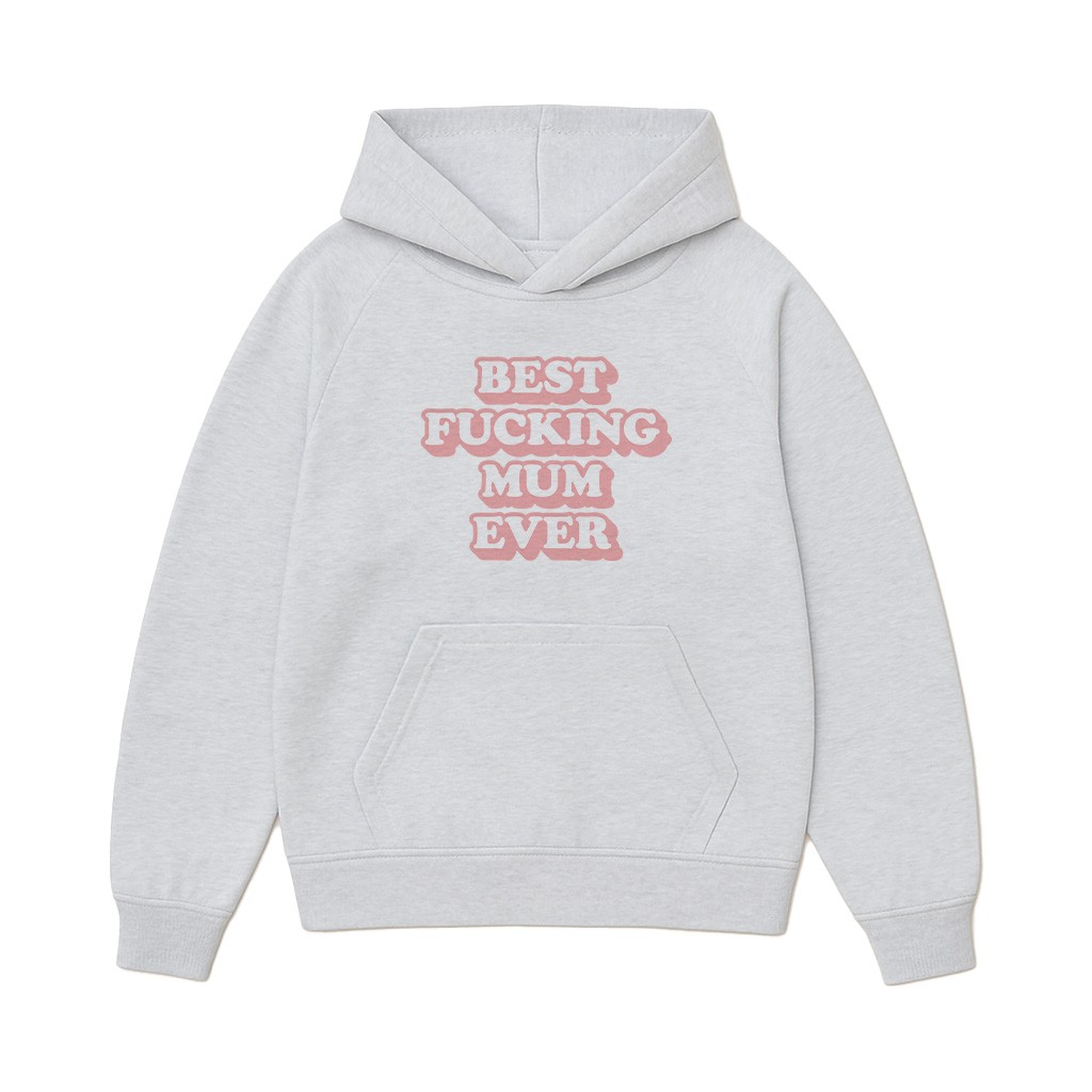BEST MUM WHITE MARLE HOODIE