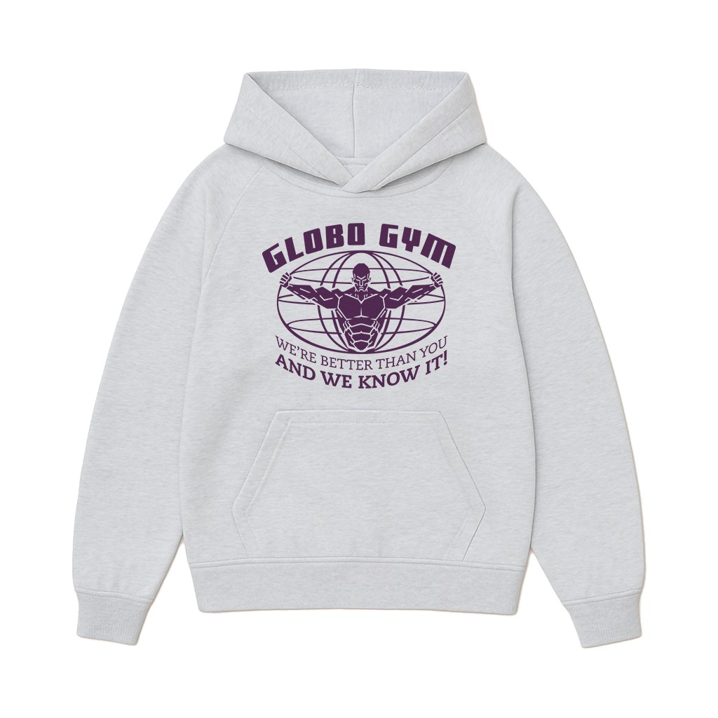 GLOBO GYM WHITE MARLE HOODIE GLOBO GYM WHITE MARLE HOODIE
