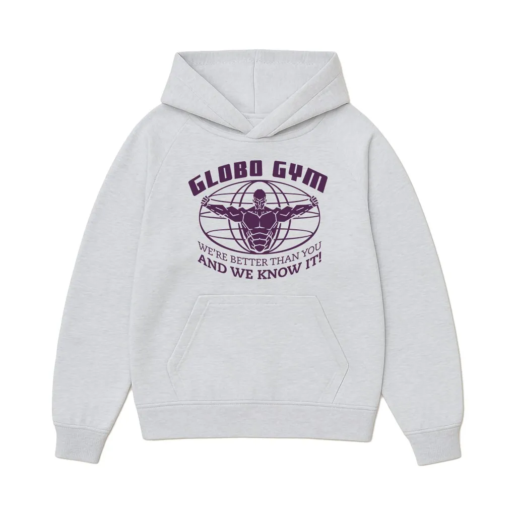 GLOBO GYM WHITE MARLE HOODIE GLOBO GYM WHITE MARLE HOODIE