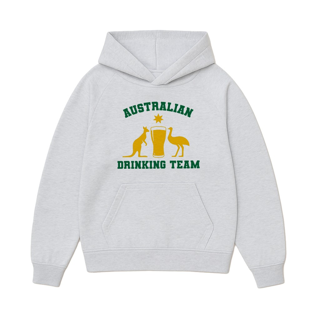 AUSTRALIAN DRINKING TEAM WHITE MARLE HOODIE
