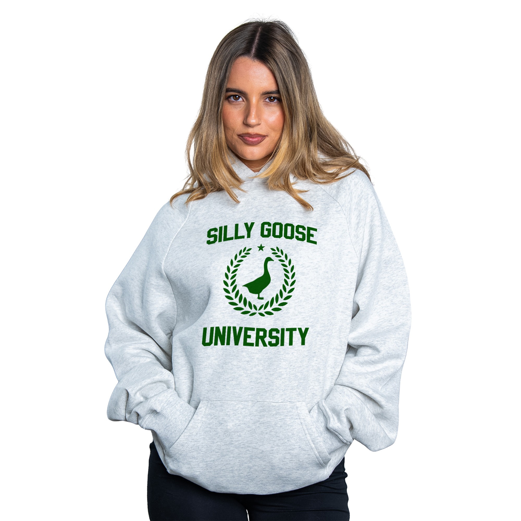 SILLY GOOSE WHITE MARLE HOODIE