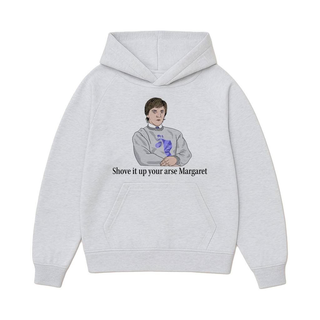 SHOVE IT MARGARET WHITE MARLE HOODIE