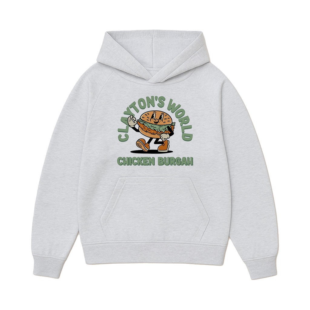 CLAYTON'S WORLD WHITE MARLE HOODIE CLAYTON'S WORLD WHITE MARLE HOODIE