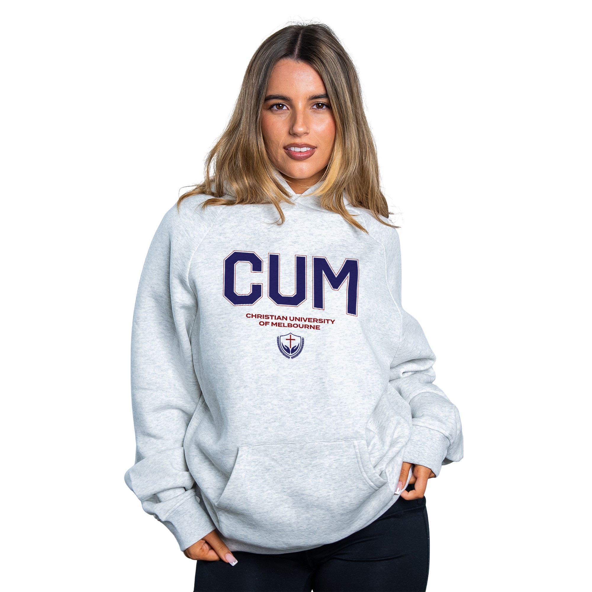 CUM UNIVERSITY WHITE MARLE HOODIE