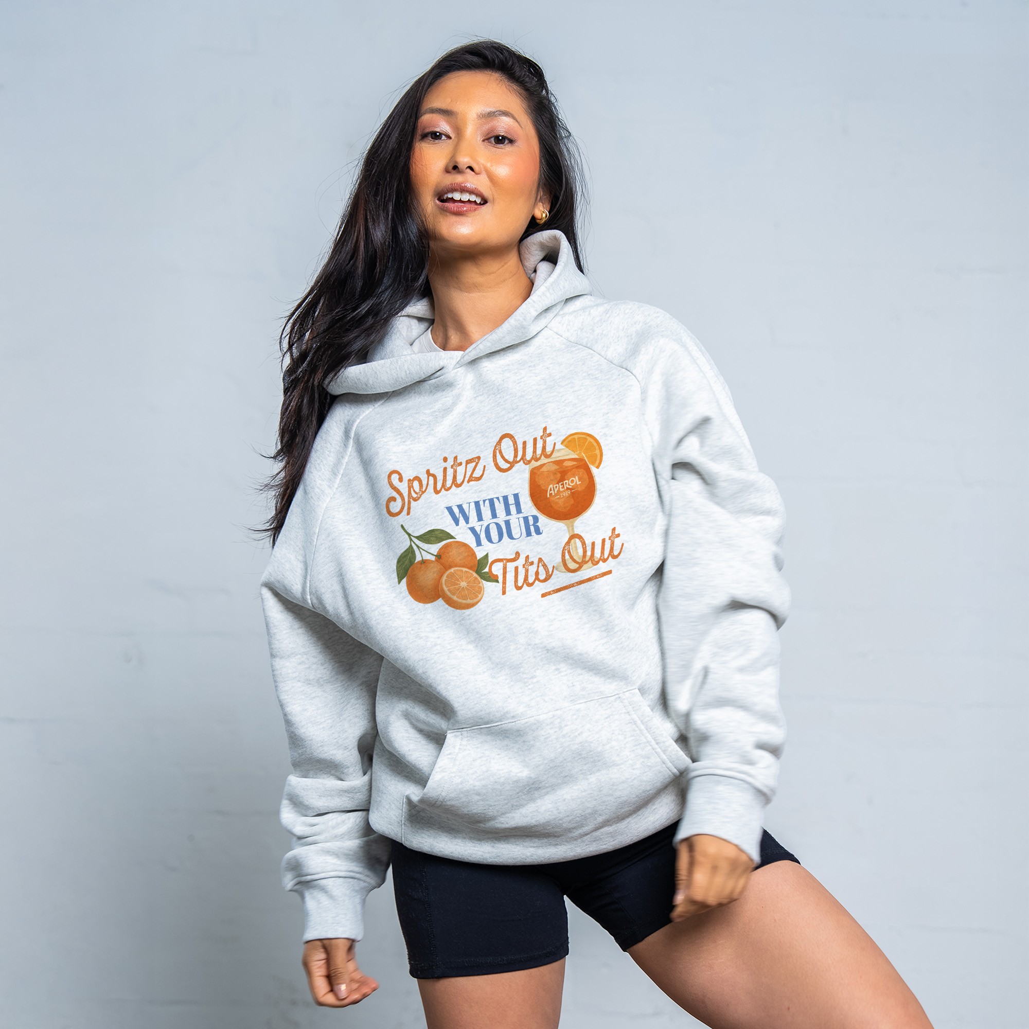 SPRITZ OUT WHITE MARLE HOODIE