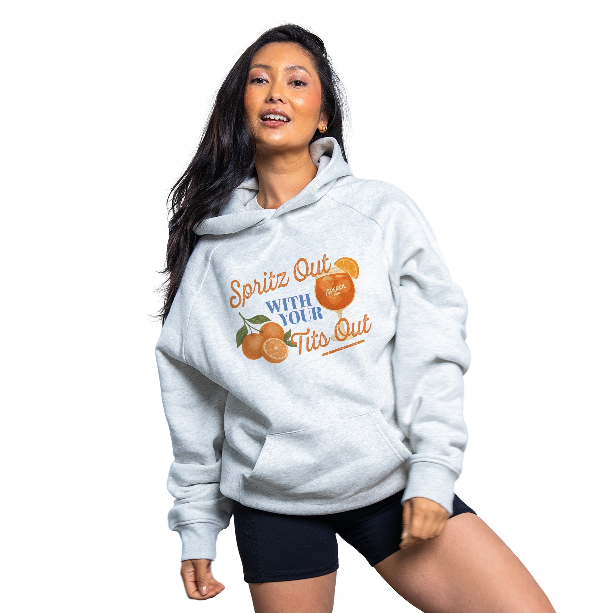 SPRITZ OUT WHITE MARLE HOODIE